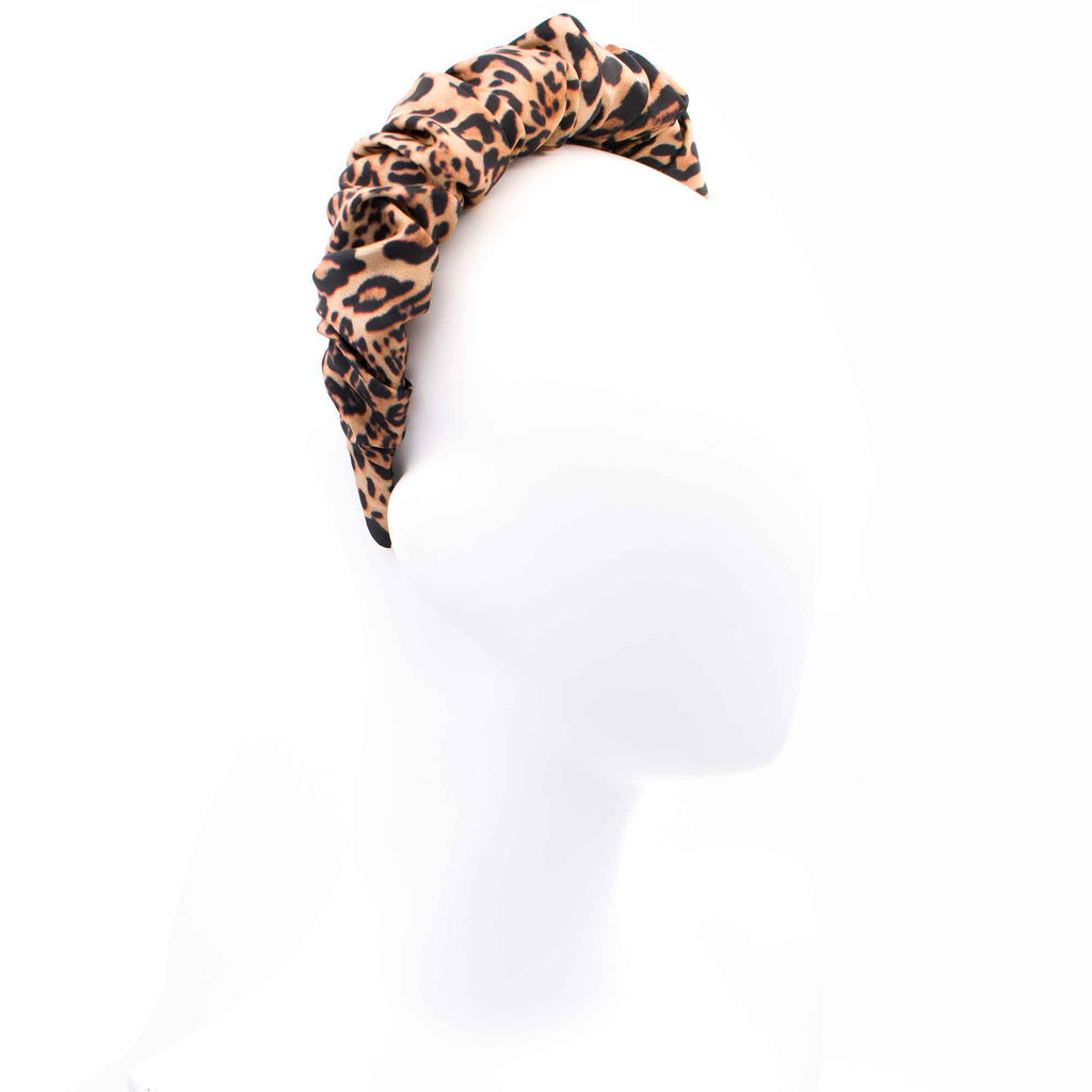 STEPHANIE: Χειροποίητη στέκα, σατεν, scrunchie, camel, black