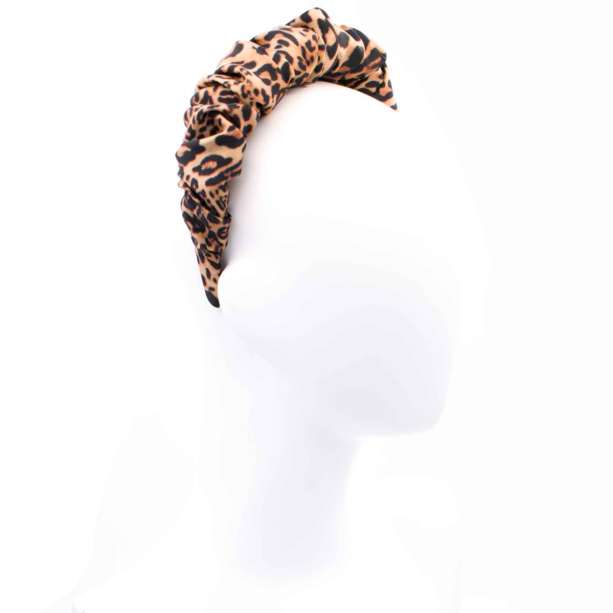STEPHANIE: Χειροποίητη στέκα, σατεν, scrunchie, camel, black