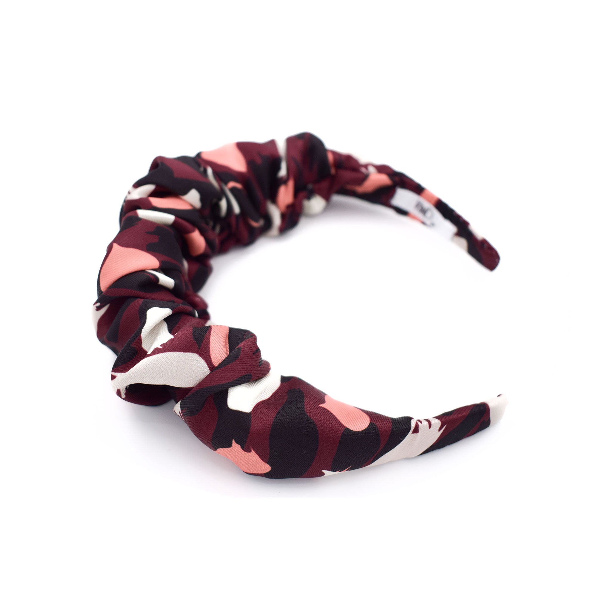 ROSARIA BORDEAUX: Χειροποίητη στέκα, σατεν, scrunchie bordeaux
