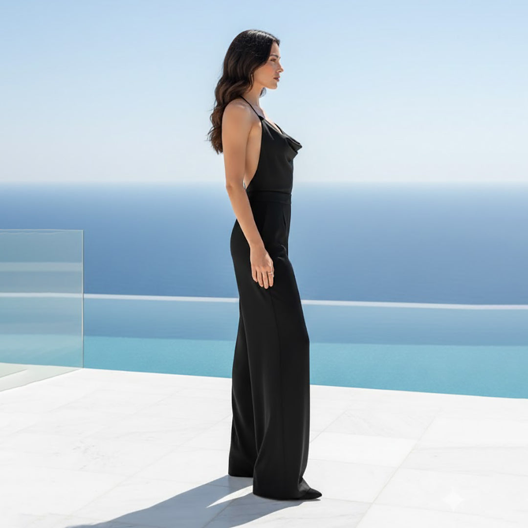 BLACK CLASSIC PANTS: Χειροποίητη κλασική παντελόνα, βισκόζ