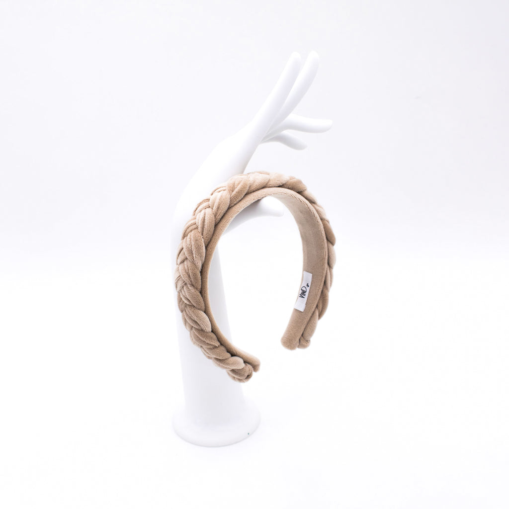 Βελούδινες Στέκες | Velvet headbands – Latte