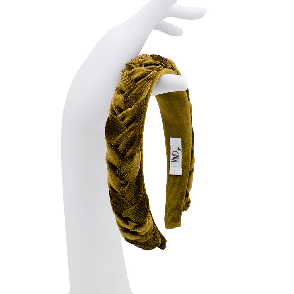 Βελούδινες Στέκες | Velvet headbands - Moss Green