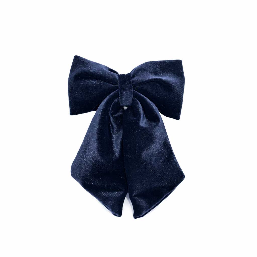 Βελούδινοι Φιόγκοι | Velvet Hair Bows - Indigo