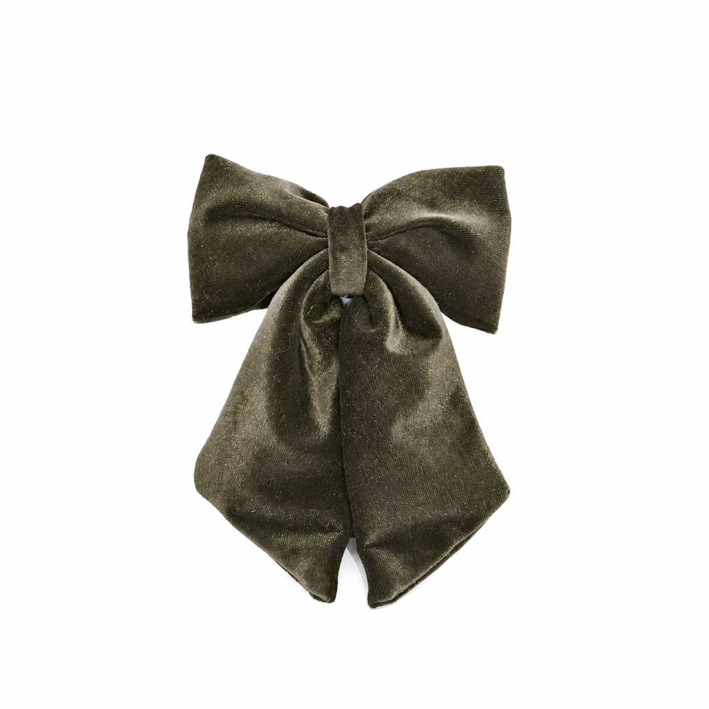 Βελούδινοι Φιόγκοι | Velvet Hair Bows - Moss Green