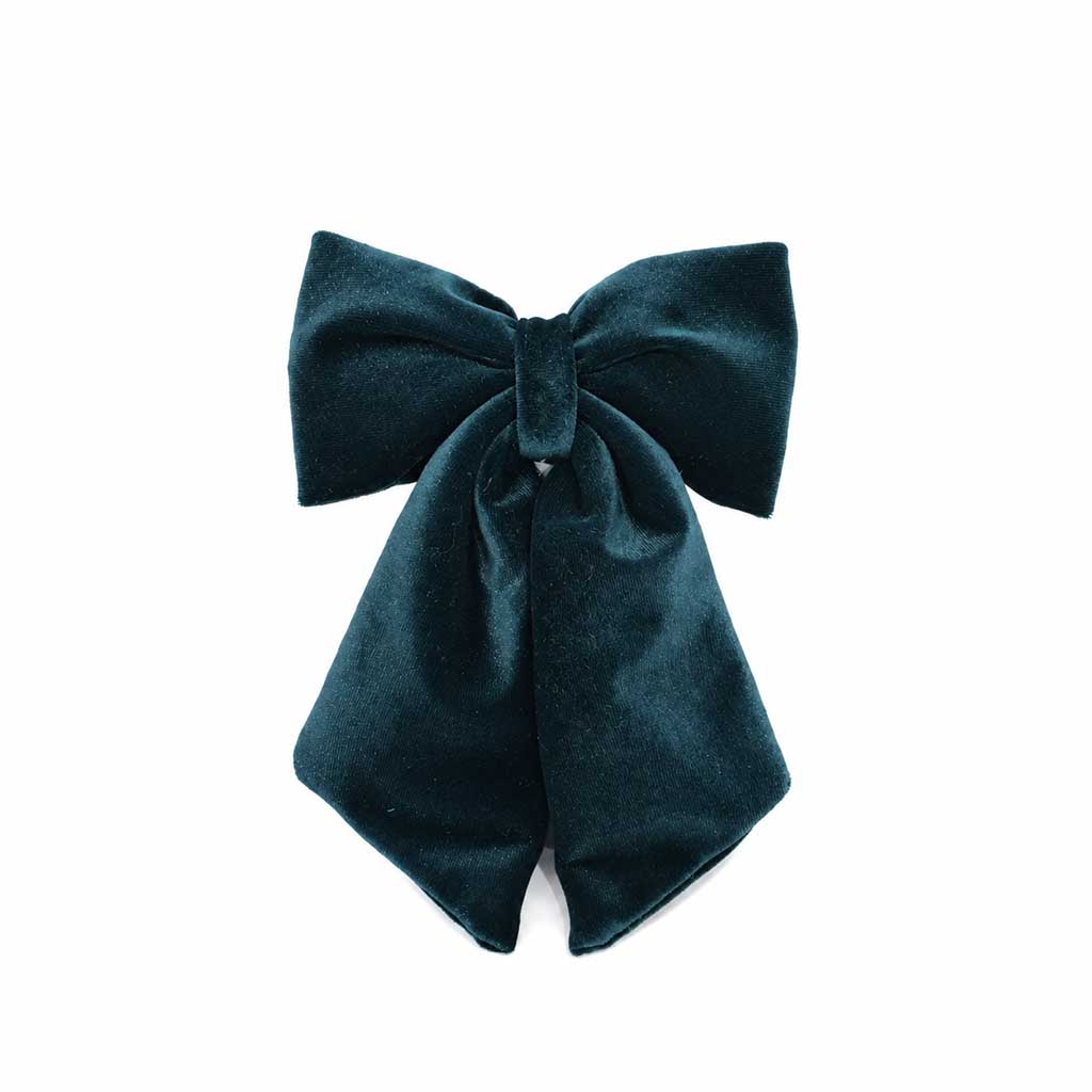 Βελούδινοι Φιόγκοι | Velvet Hair Bows - Petrol