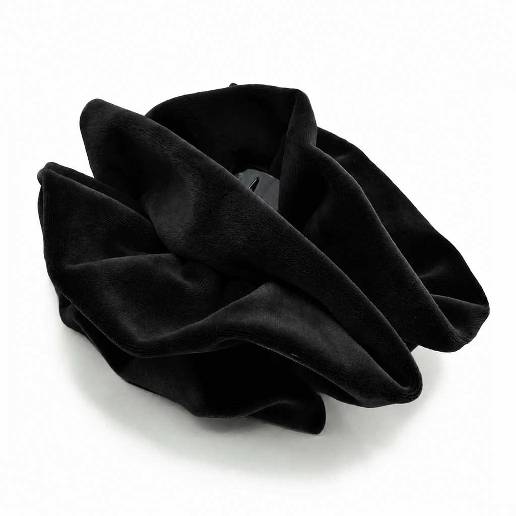 Βελούδινο Κλαμερ | Velvet Hair Claw Clip – Black