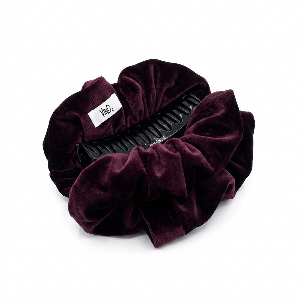 Βελούδινο Κλαμερ | Velvet Hair Claw Clip - Bordeaux