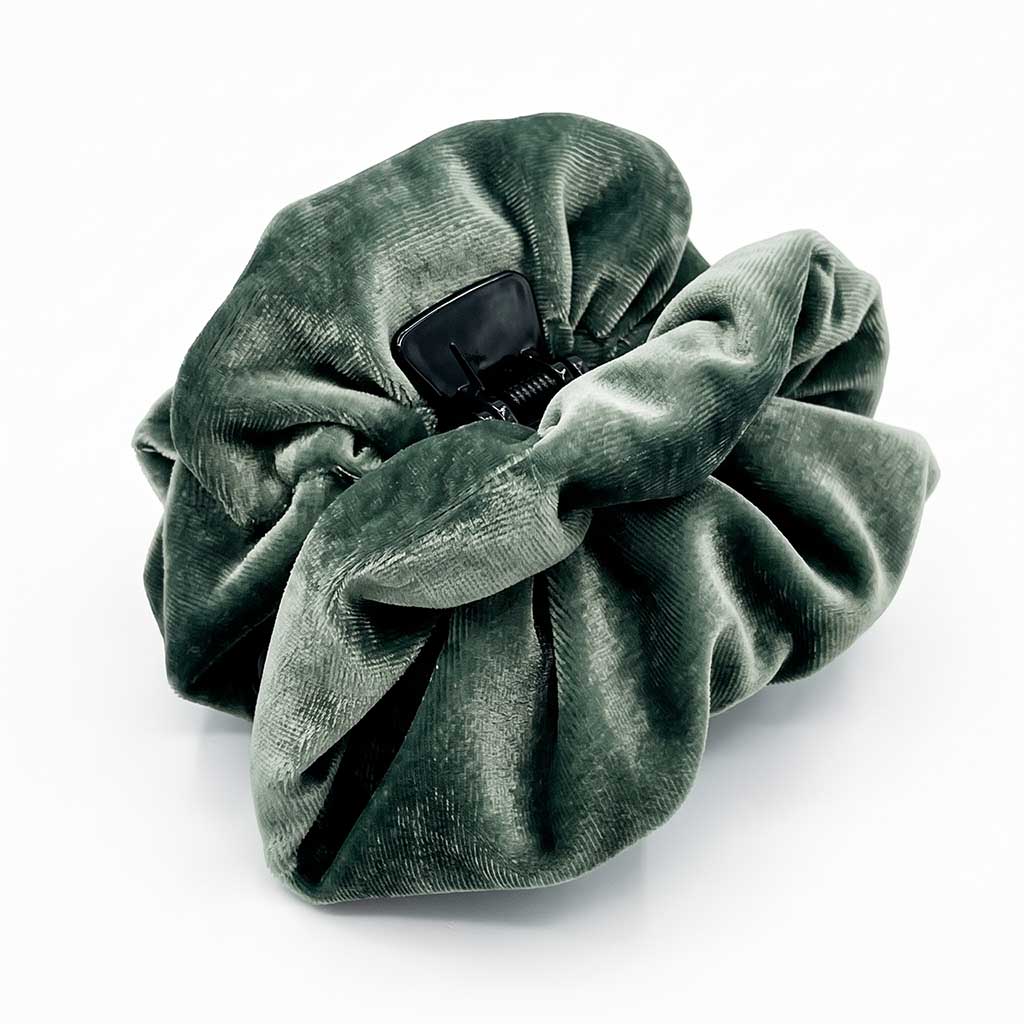 Βελούδινο Κλαμερ | Velvet Hair Claw Clip – Mint