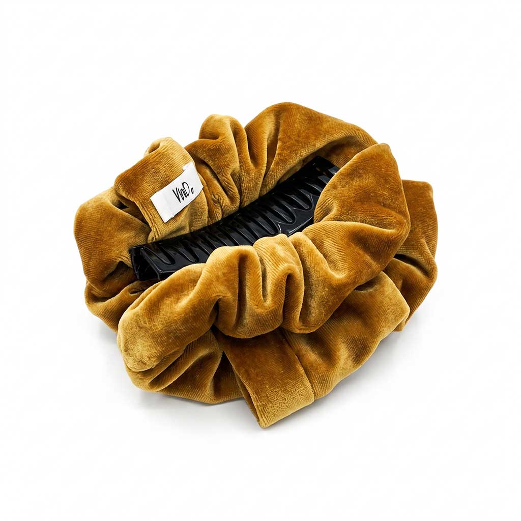Βελούδινο Κλαμερ | Velvet Hair Claw Clip - Mustard