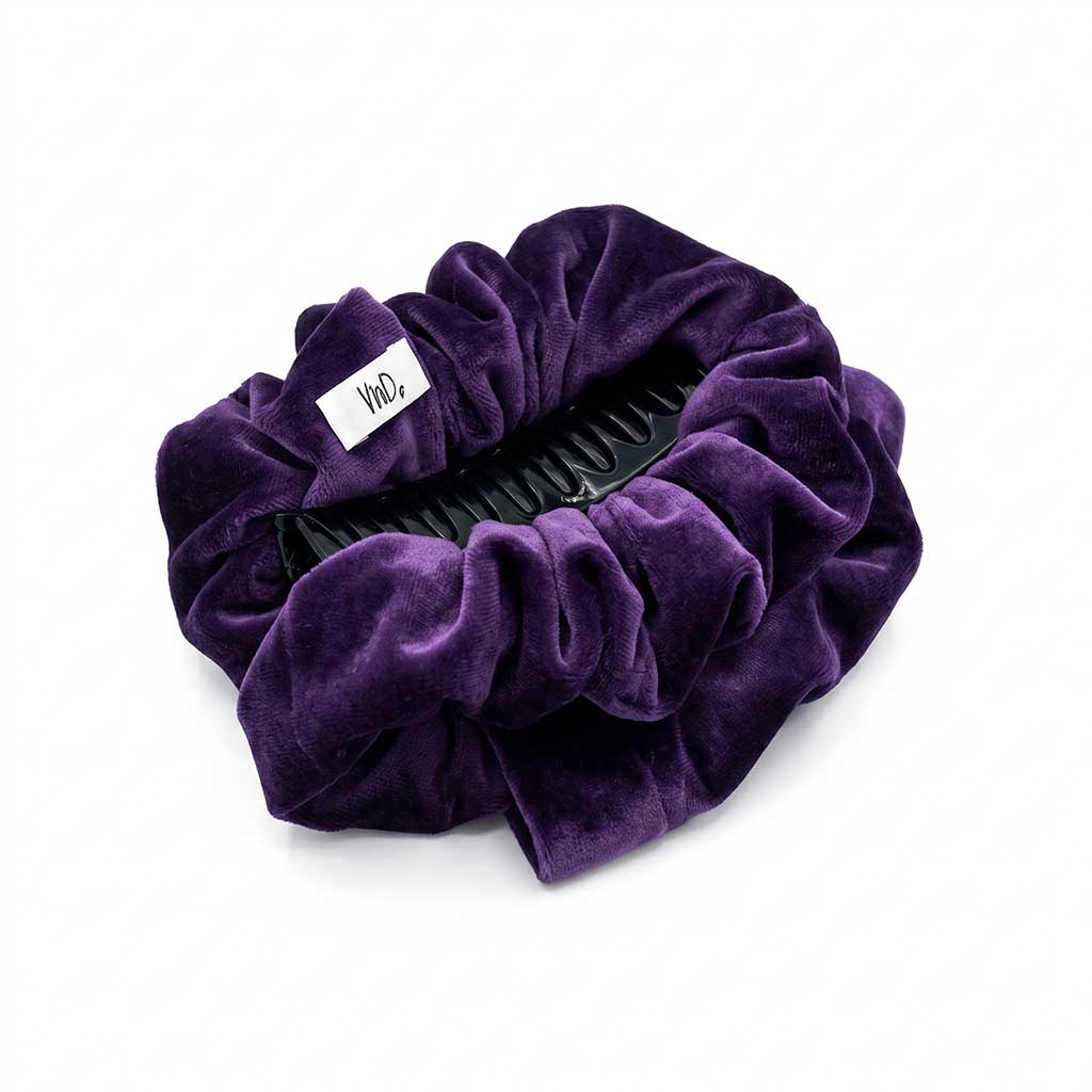 Βελούδινο Κλαμερ | Velvet Hair Claw Clip - Purple