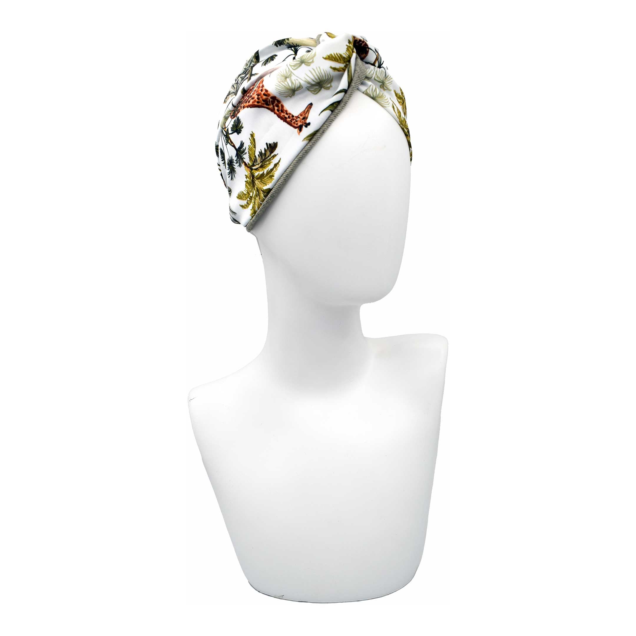 MEEKA:  Bandana κορδέλα μαλλιών, με palm trees, zebra, giraffe και elephant pattern