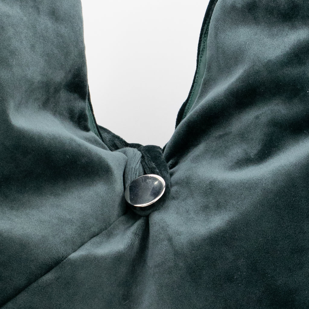 OVERSIZED | Χειροποίητη Βελούδινη Τσάντα Ώμου Shopper - Green