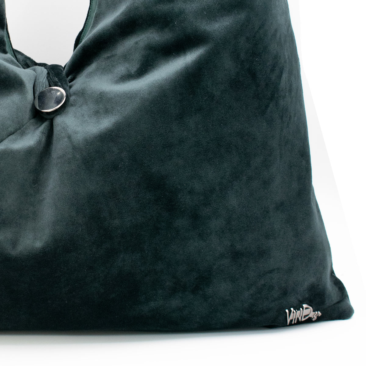 OVERSIZED | Χειροποίητη Βελούδινη Τσάντα Ώμου Shopper - Green