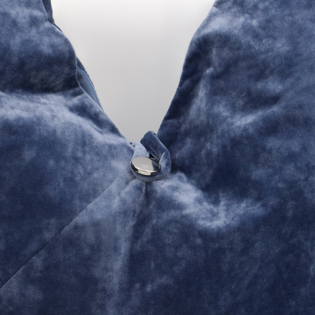 OVERSIZED | Χειροποίητη Βελούδινη Τσάντα Ώμου Shopper - Indigo