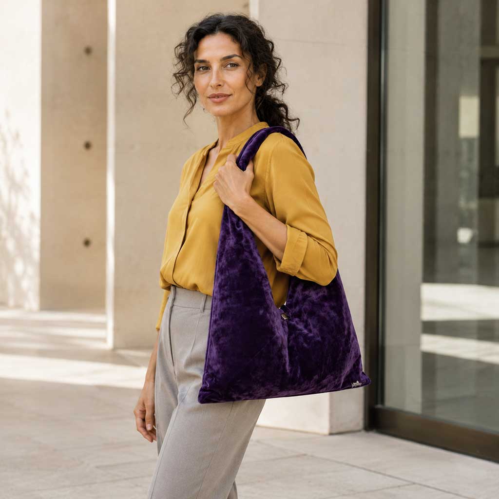 Βελούδινη Oversized Τσάντα - Velvet Bag | VinD.gr