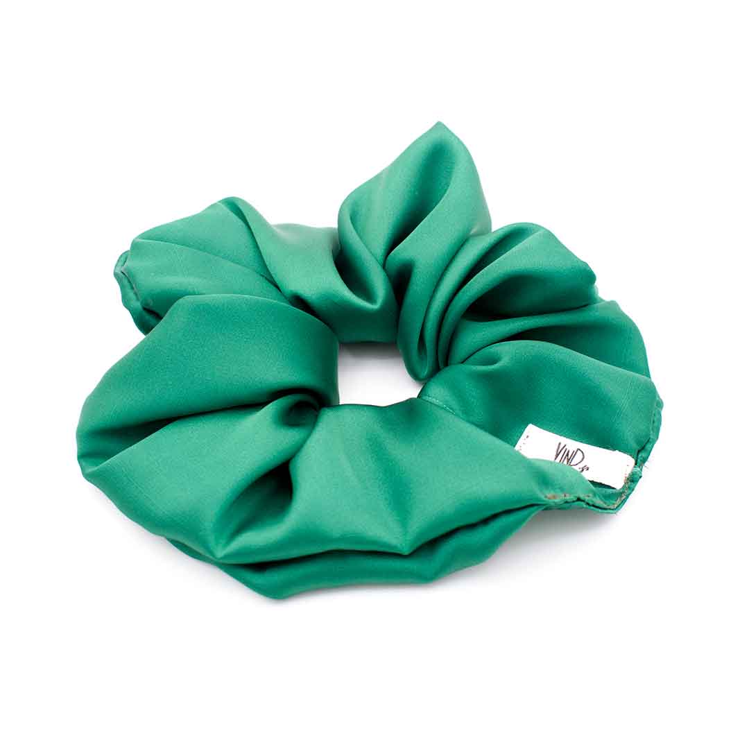 GREEN: Χειροποίητο Λαστιχάκι scrunchie για τα μαλλιά