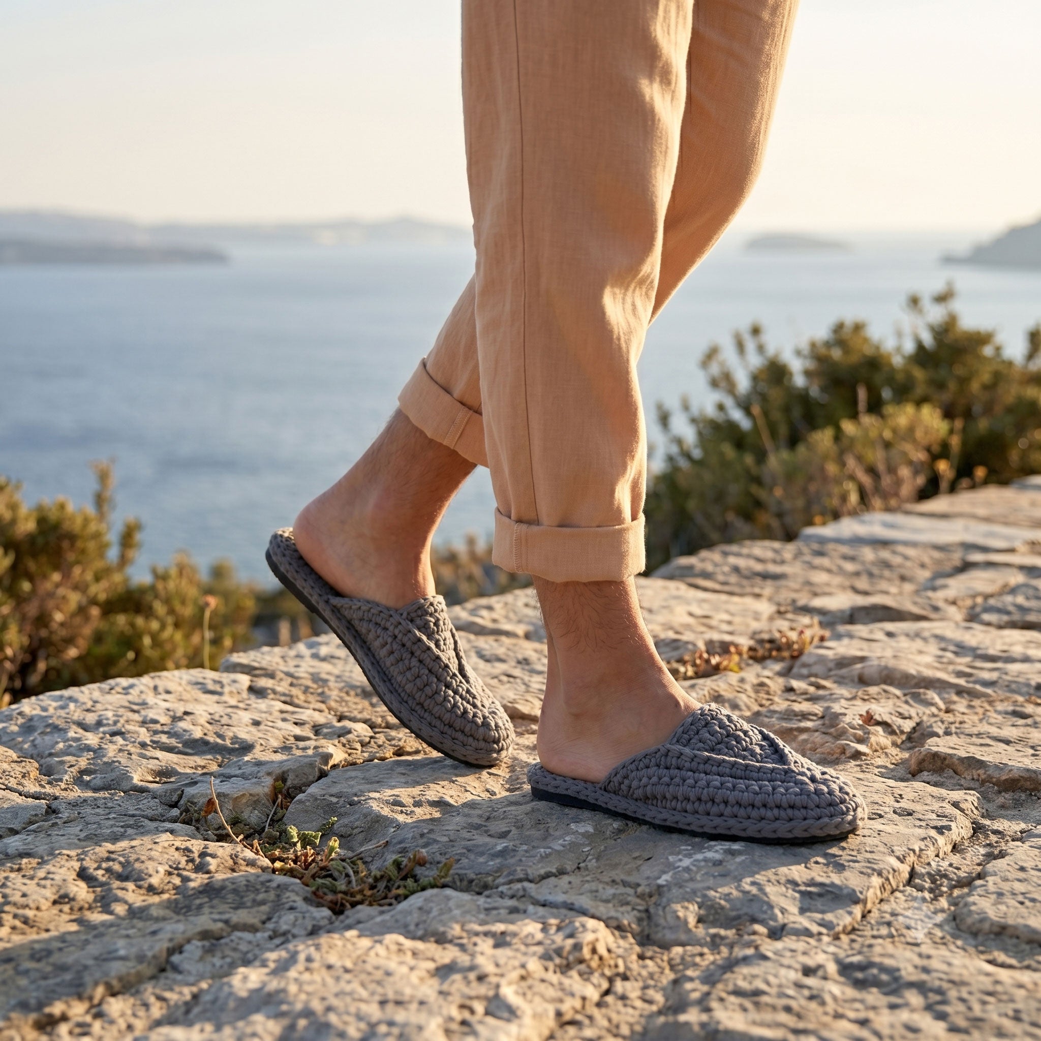Daria: Handmade Knitted Sandals, Pointed Mules, 6 colors