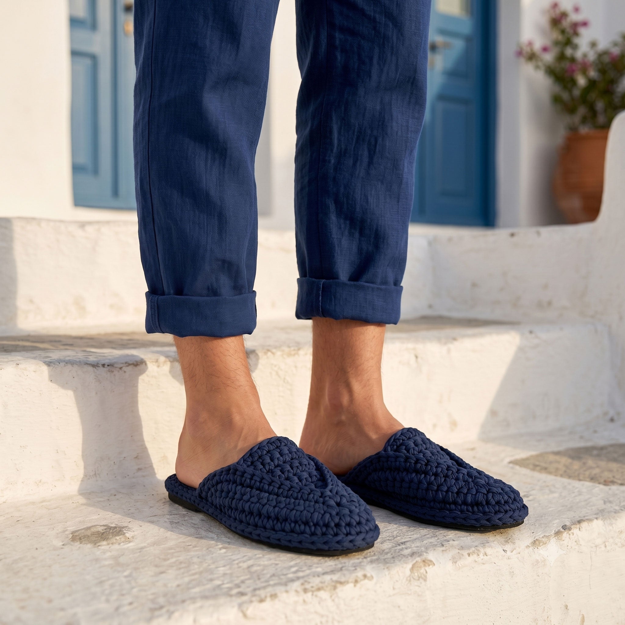 Daria: Handmade Knitted Sandals, Pointed Mules, 6 colors