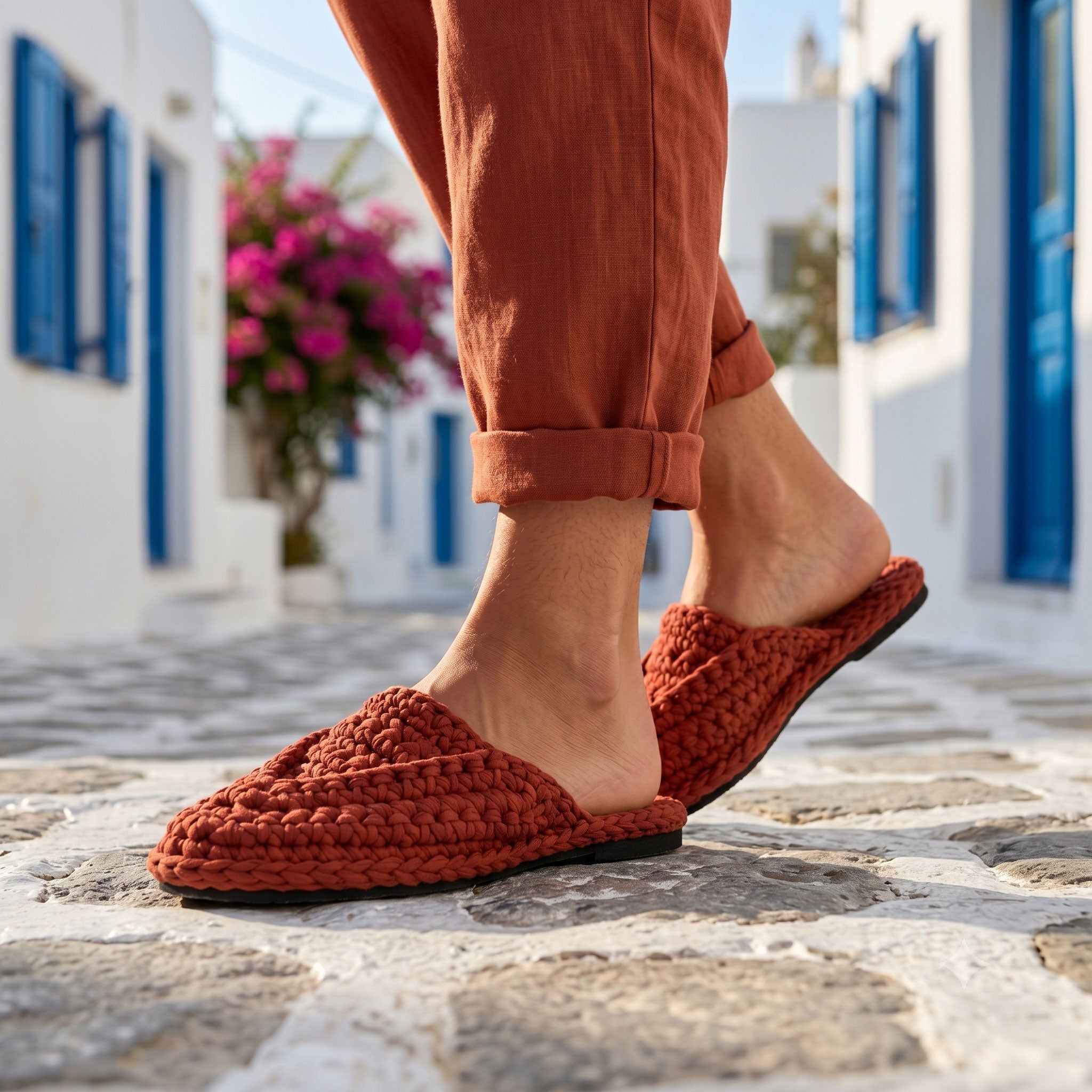 Daria: Handmade Knitted Sandals, Pointed Mules, 6 colors