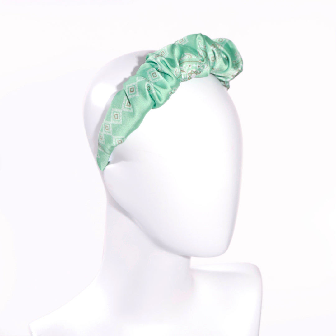 HERMINE ROSE: Χειροποίητη στέκα, σατεν,, με arabesque lines pattern σε rose