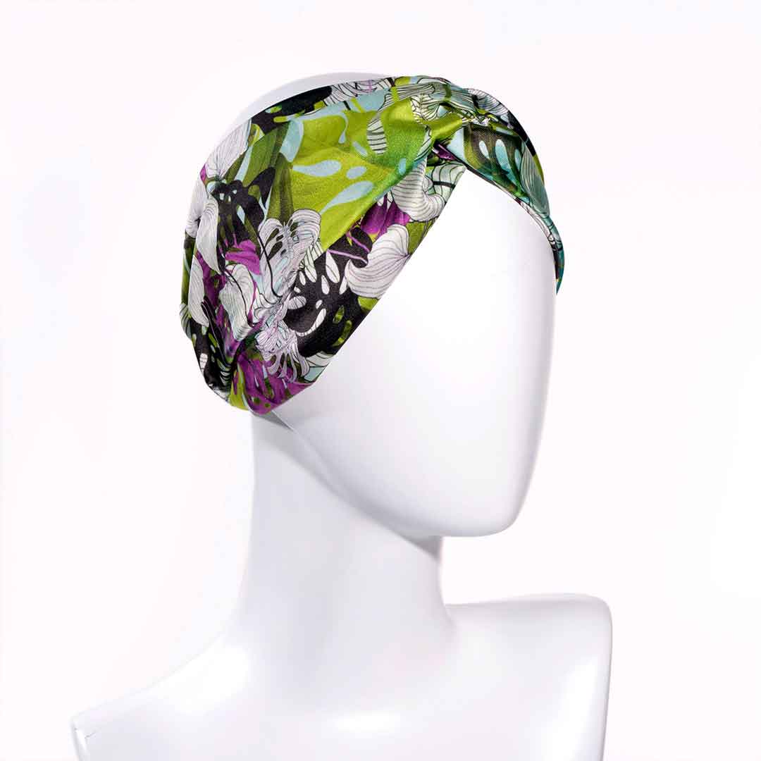 UBERTA: Bandana κορδέλα μαλλιών, με monstrera leaves pattern