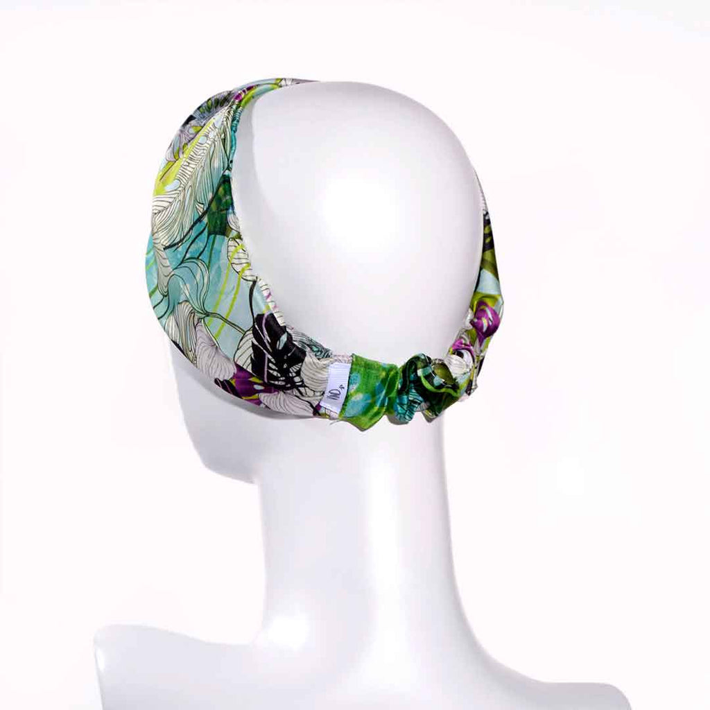 UBERTA: Bandana κορδέλα μαλλιών, με monstrera leaves pattern