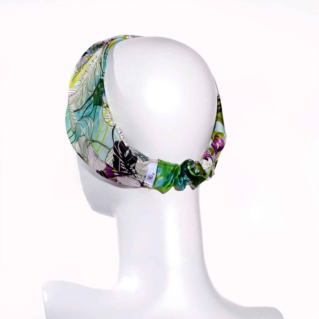UBERTA: Bandana κορδέλα μαλλιών, με monstrera leaves pattern