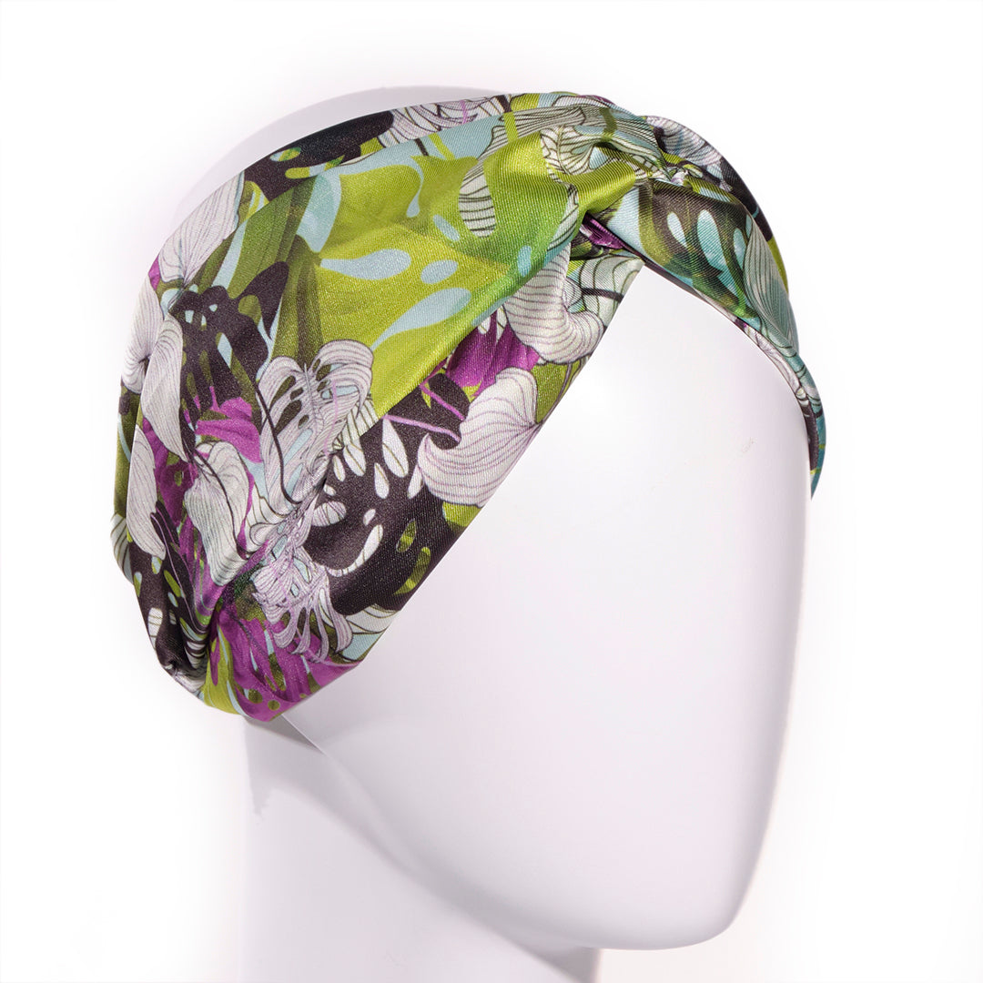 UBERTA: Bandana κορδέλα μαλλιών, με monstrera leaves pattern