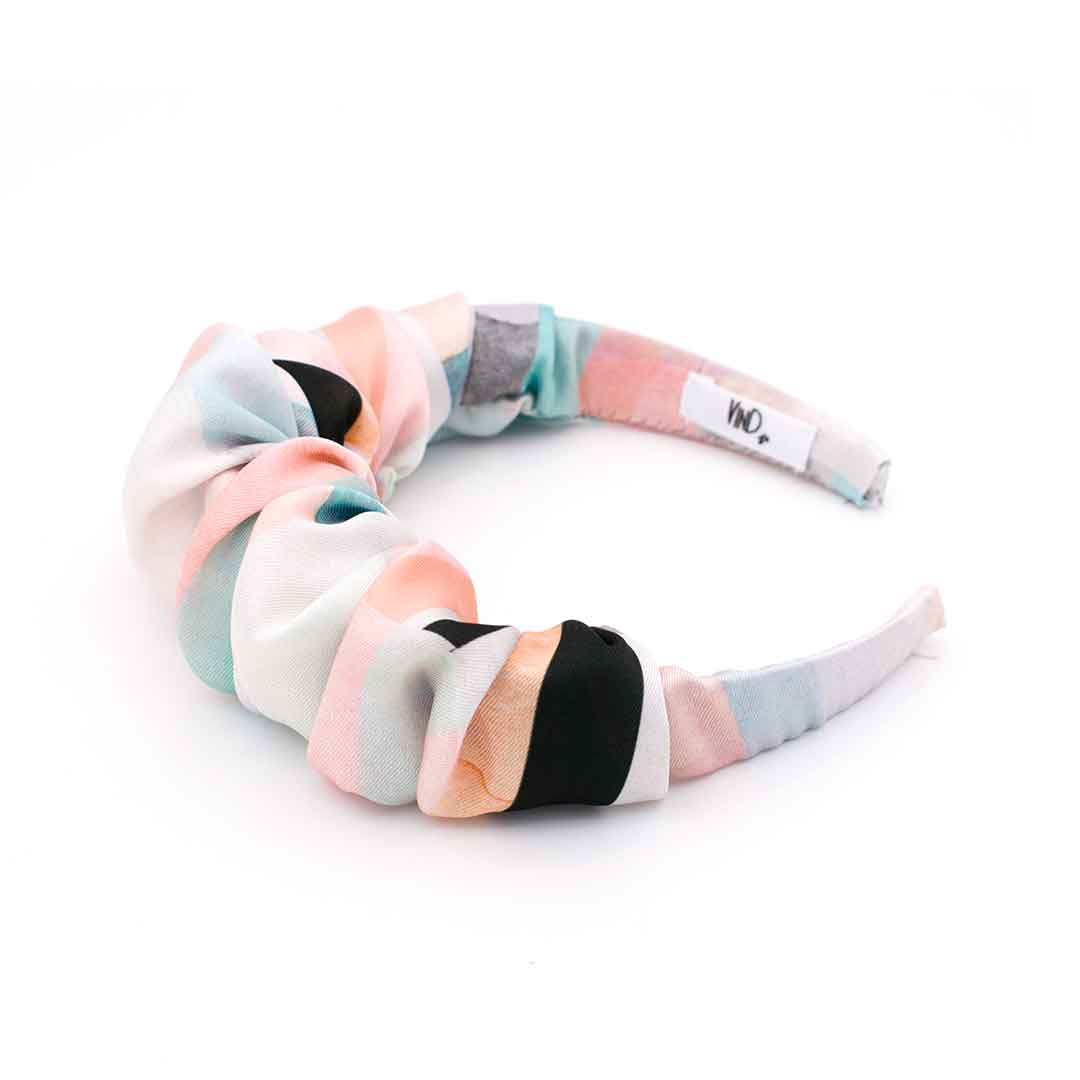 PEARL: Χειροποίητη στέκα, σατεν, με abstract stripes pattern