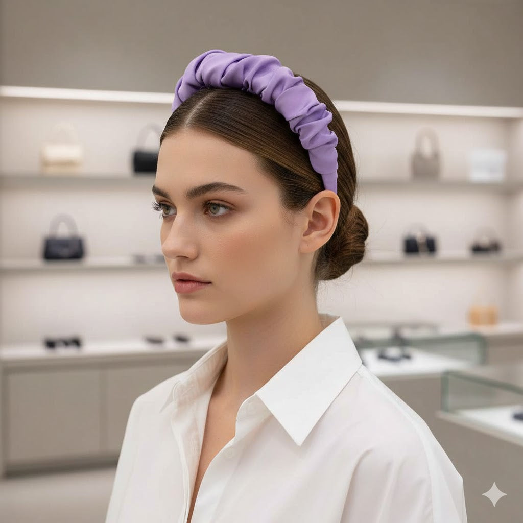 PURPLE: Χειροποίητη στέκα, σατεν μωβ