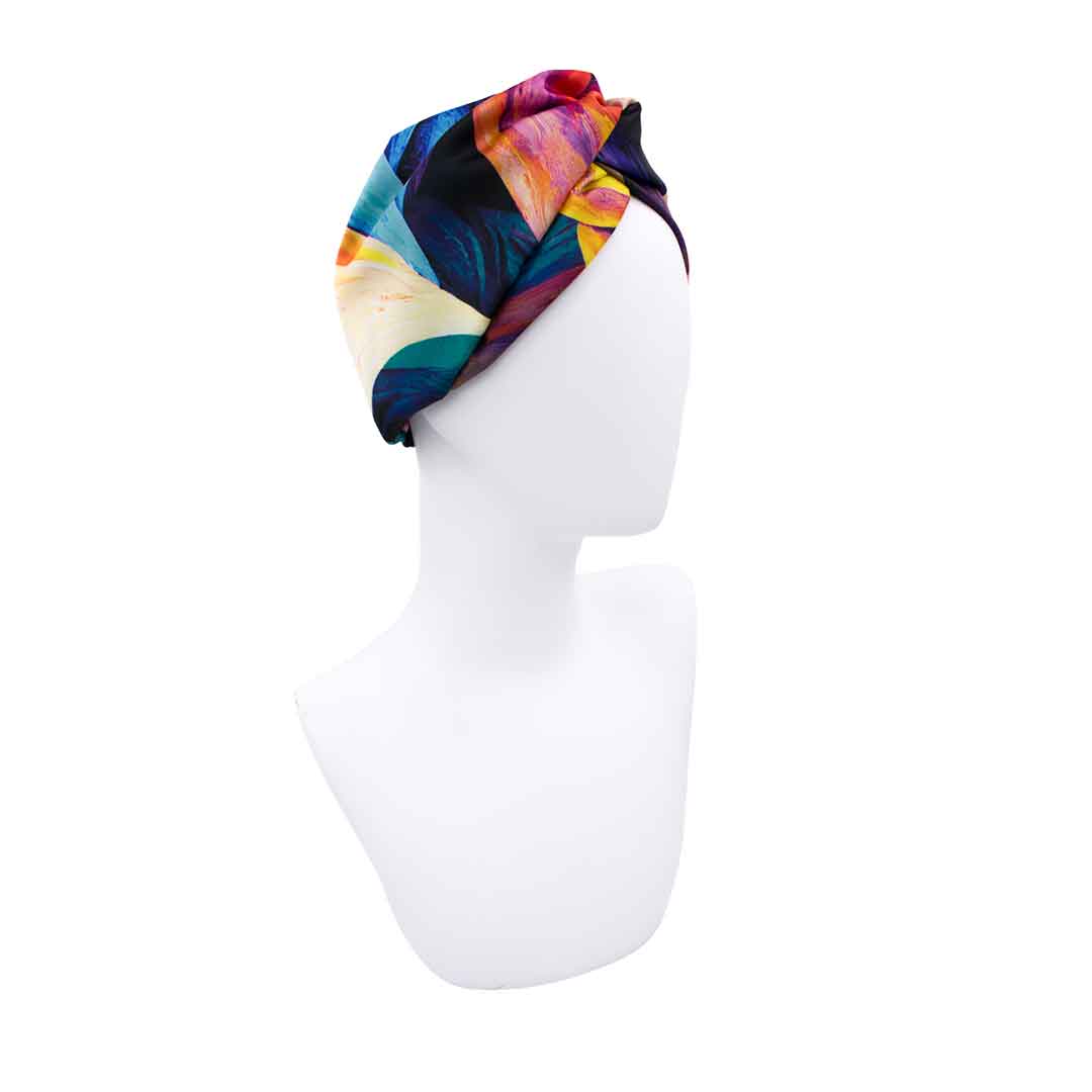 BERYL BLACK: Bandana κορδέλα μαλλιών, με abstract shapes pattern