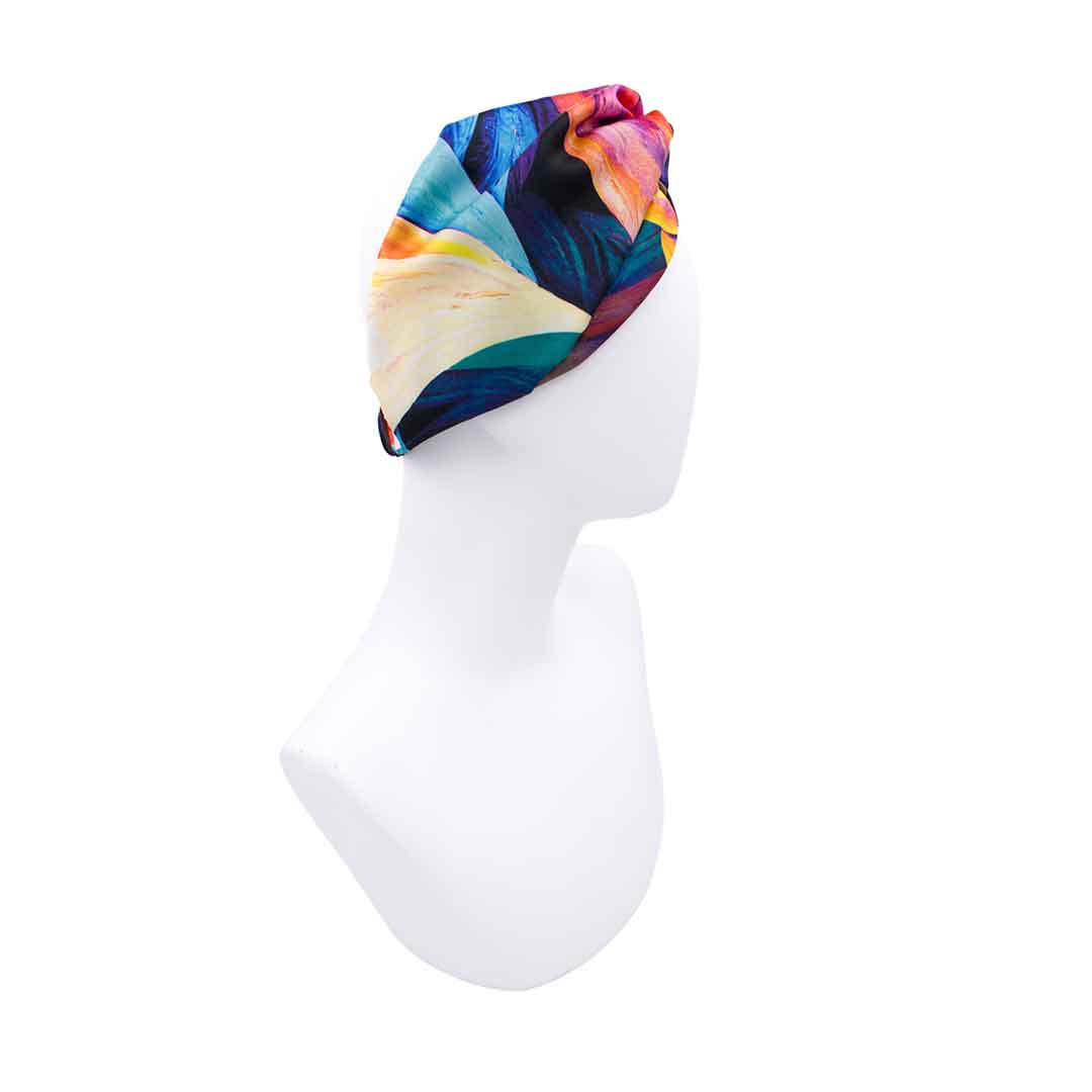 BERYL BLACK: Bandana κορδέλα μαλλιών, με abstract shapes pattern