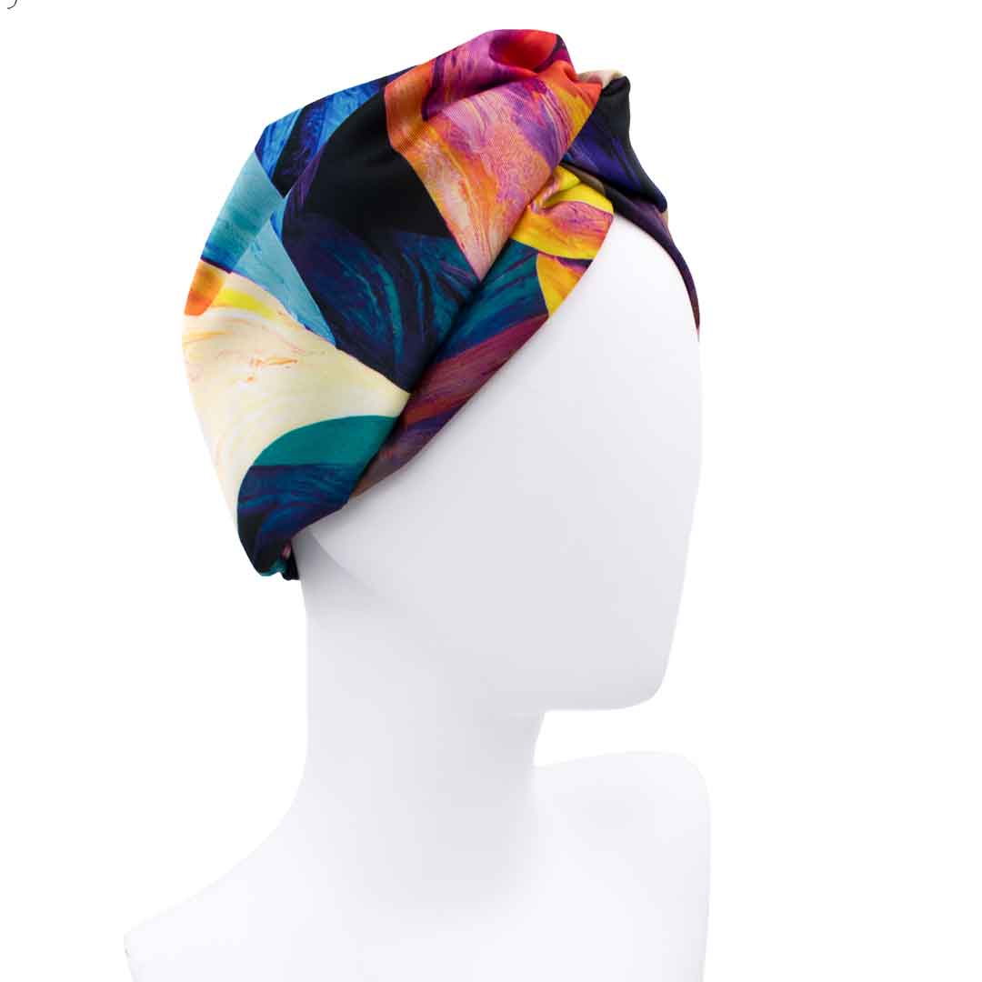BERYL BLACK: Bandana κορδέλα μαλλιών, με abstract shapes pattern