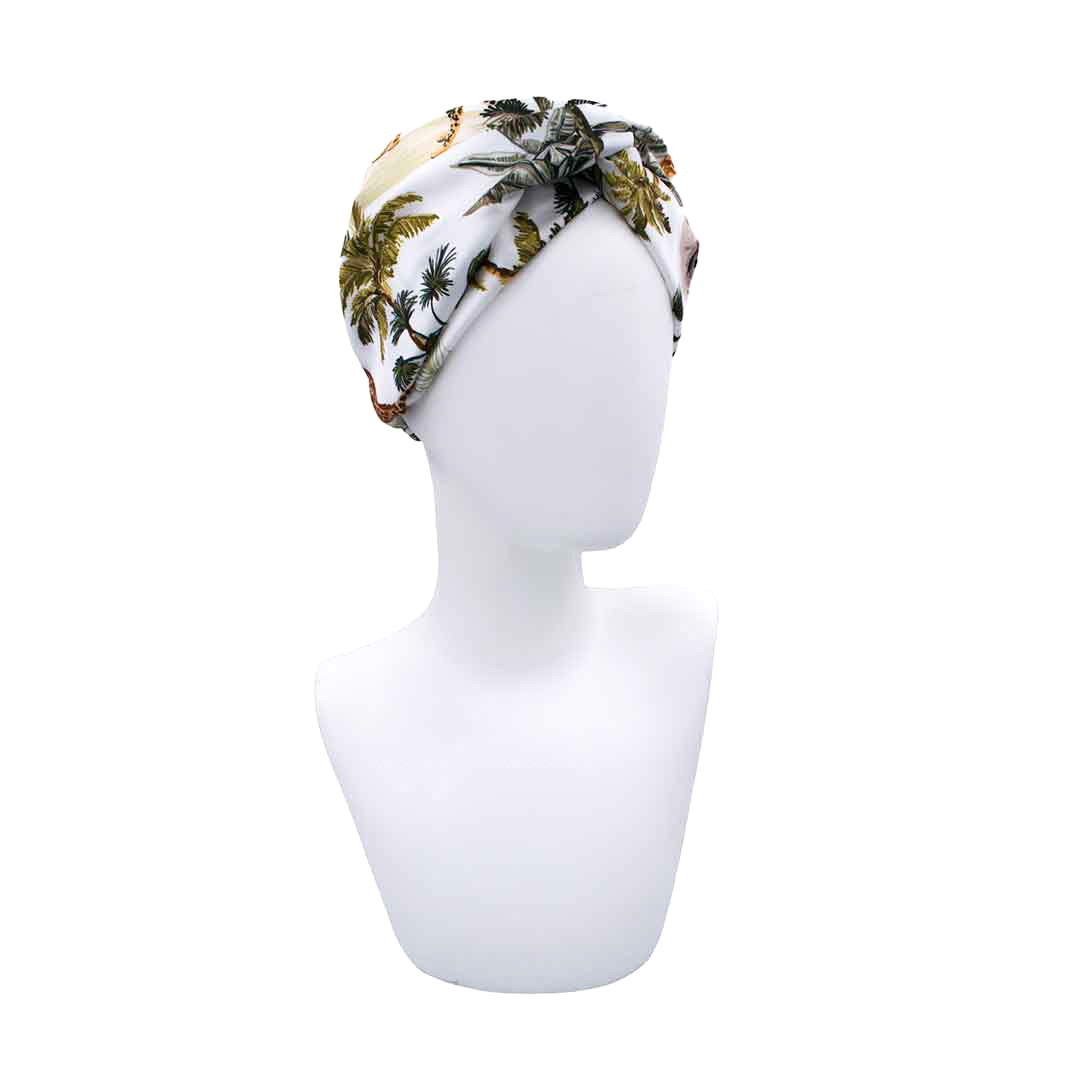 MEEKA:  Bandana κορδέλα μαλλιών, με palm trees, zebra, giraffe και elephant pattern