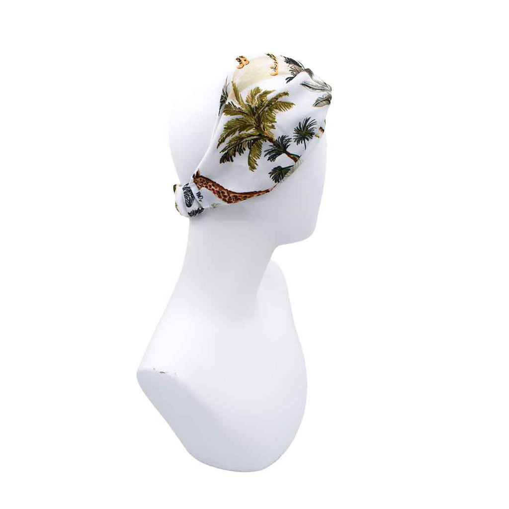 MEEKA:  Bandana κορδέλα μαλλιών, με palm trees, zebra, giraffe και elephant pattern