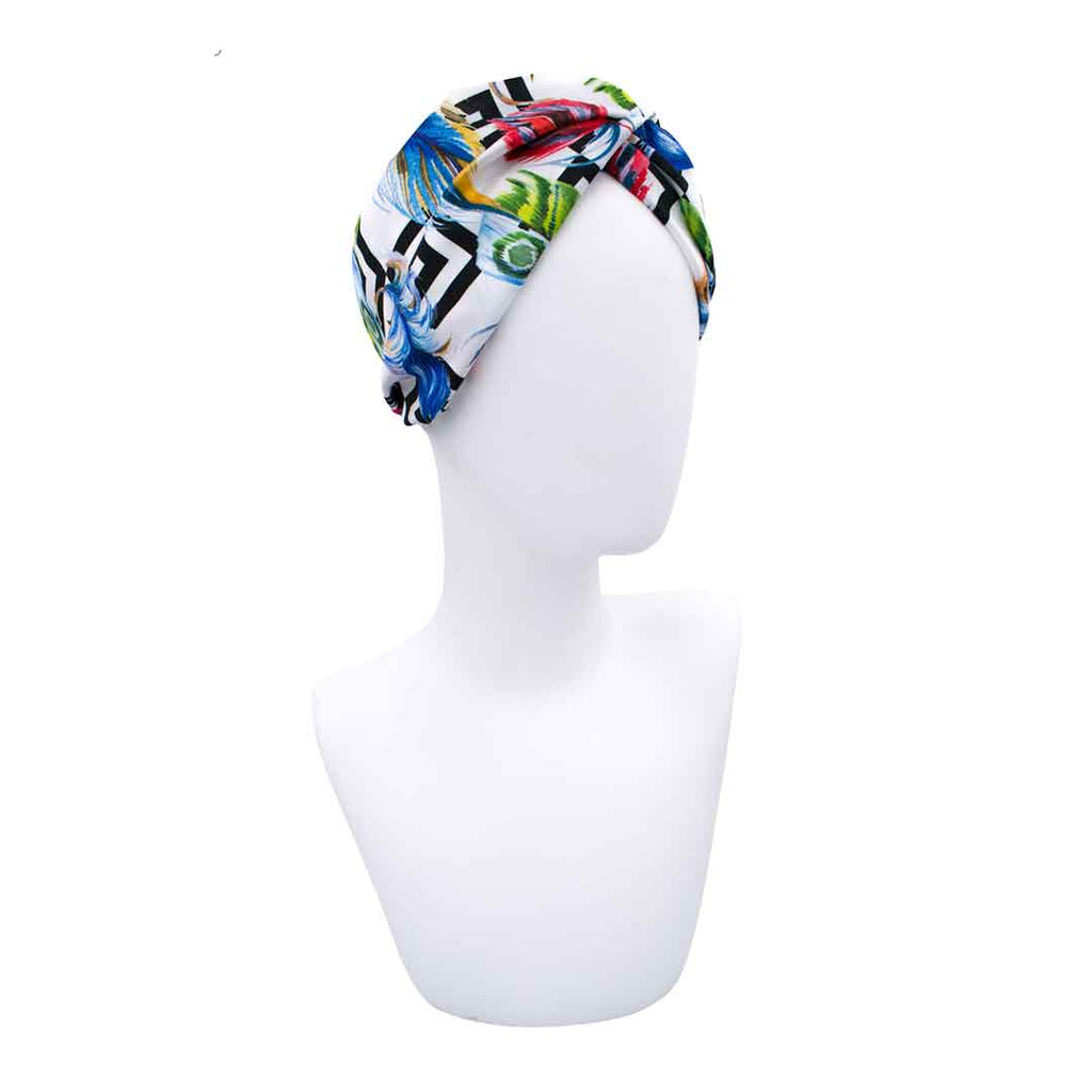 NOODIN: Bandana κορδέλα μαλλιών, με geometric και feathers pattern