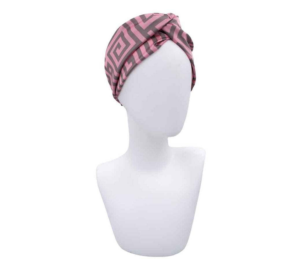 SAFFRON ROSE: Bandana κορδέλα μαλλιών, με pattern greek key