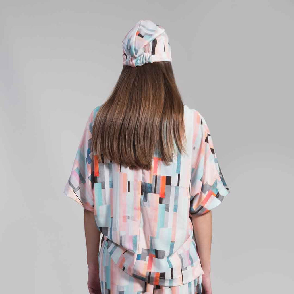 PEARL: Vneck top, γαλάζιο, πράσινο