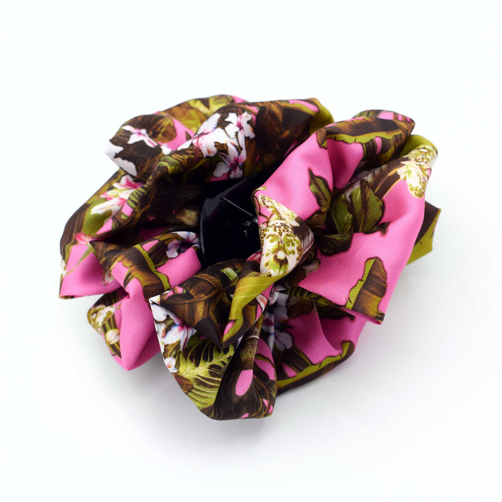 INGRID: Klammer μαλλιών, με tropical leaves print