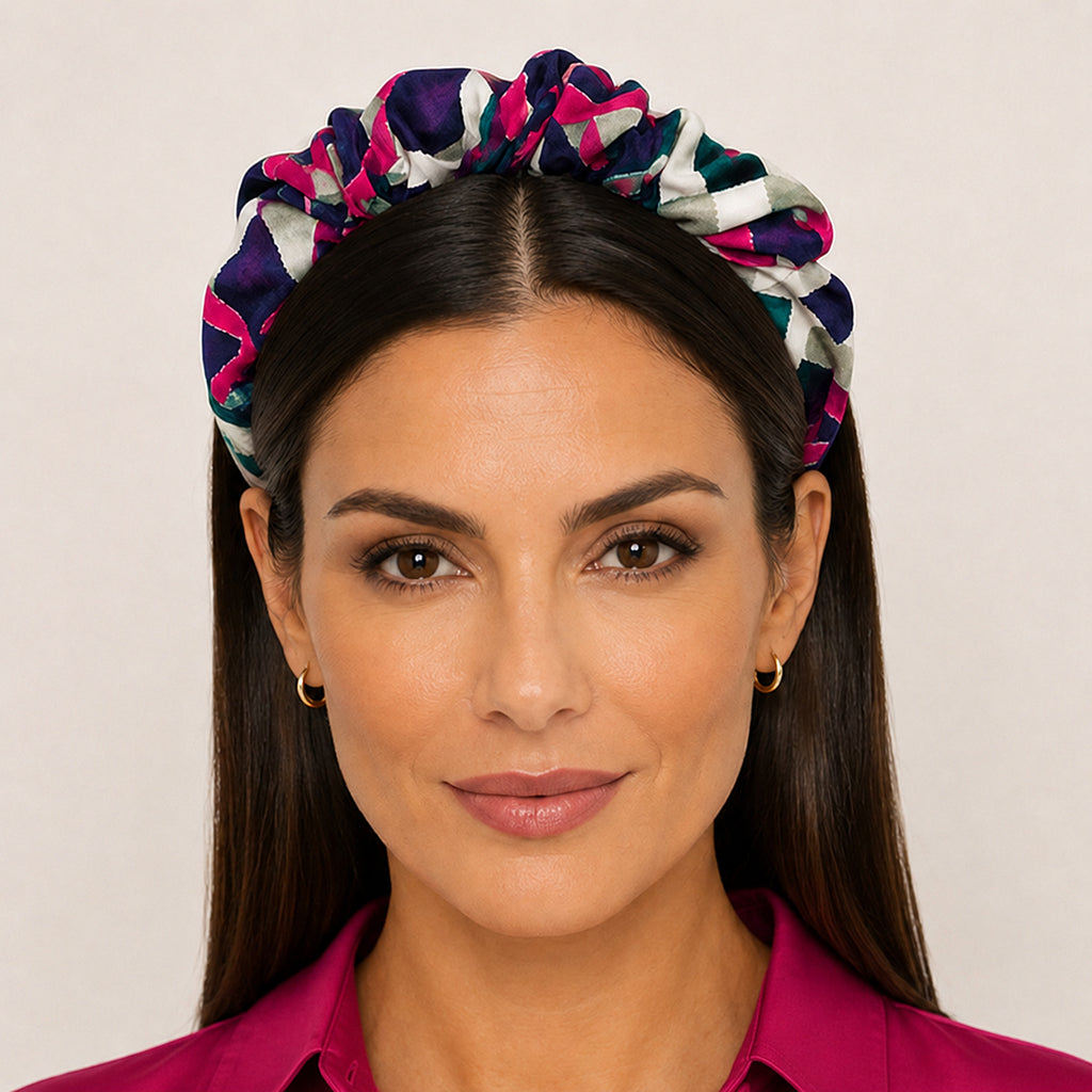 ABI green ethnic tribal satin στέκα μαλλιών – VinD.gr