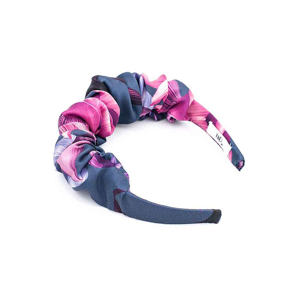 CAROL magenta purple Jacobean floral satin στέκα μαλλιών – VinD.gr