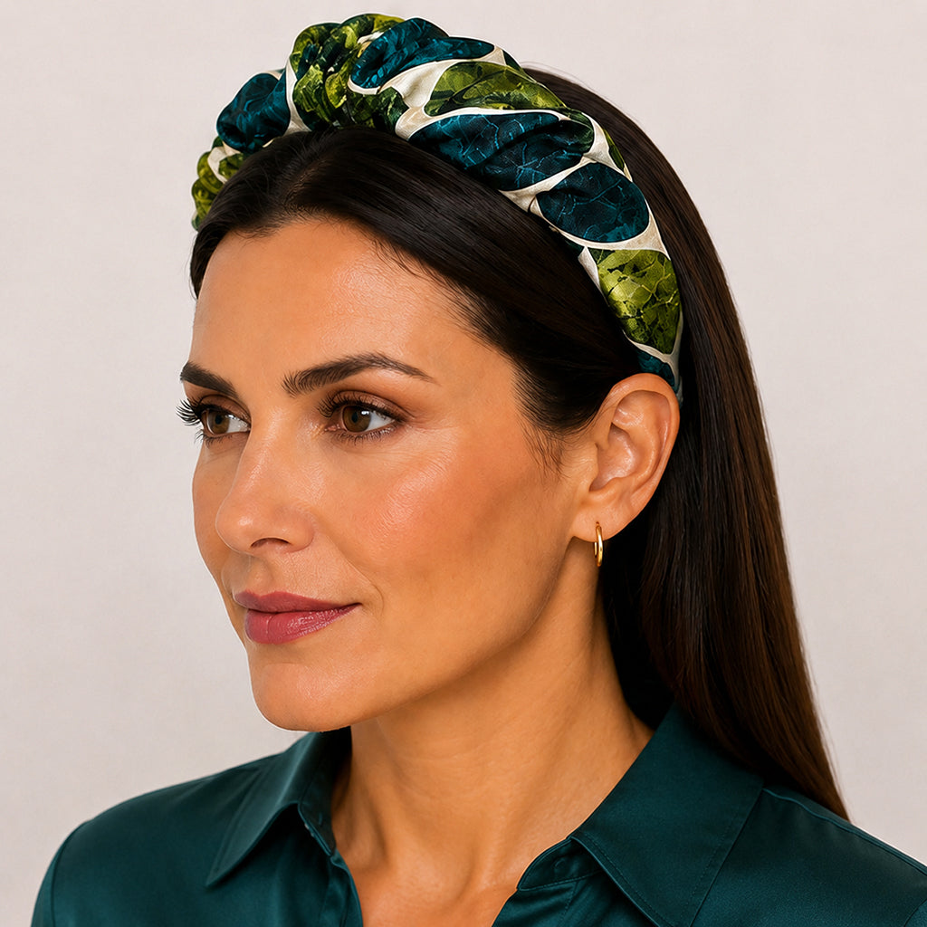FEDORA green grungy arches satin στέκα μαλλιών – VinD.gr