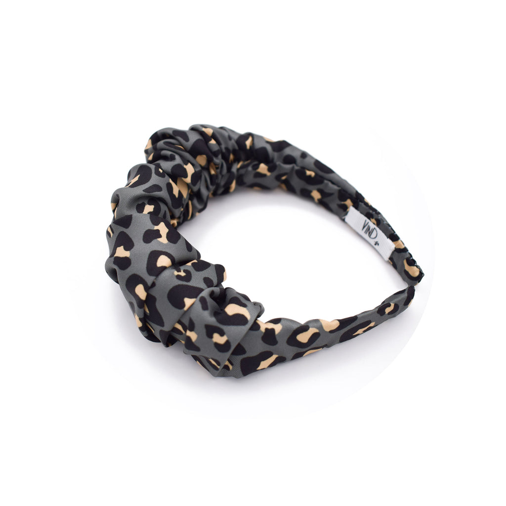 RAHEL GREY charcoal beige animal satin στέκα μαλλιών – VinD.gr