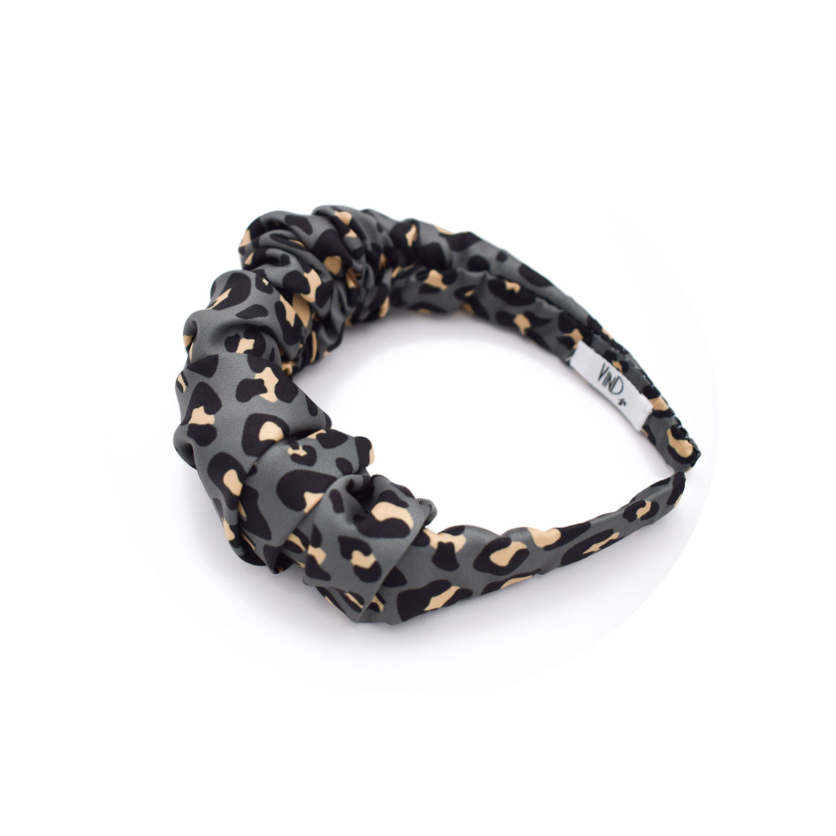 RAHEL GREY charcoal beige animal satin στέκα μαλλιών – VinD.gr