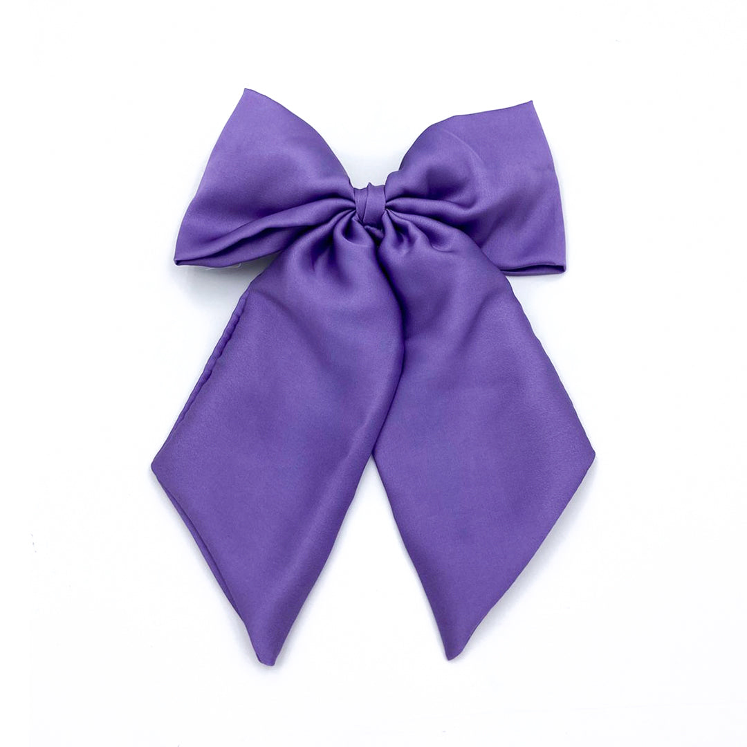 PURPLE: Χειροποίητος φιόγκος, μπαρέτα, σατεν