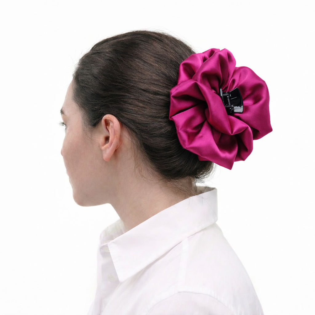 MAGENTA: Klammer, με μονόχρωμο σατεν ύφασμα