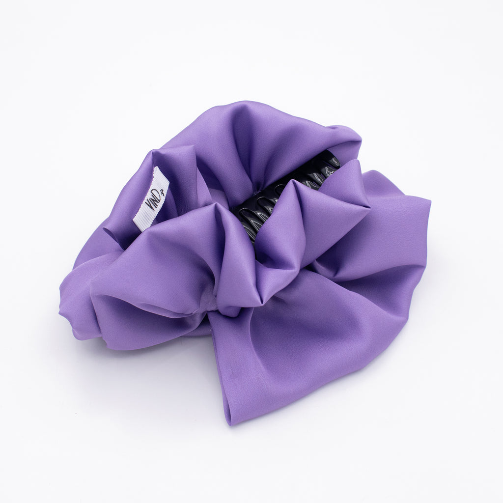 PURPLE: Klammer, με μονόχρωμο σατεν ύφασμα