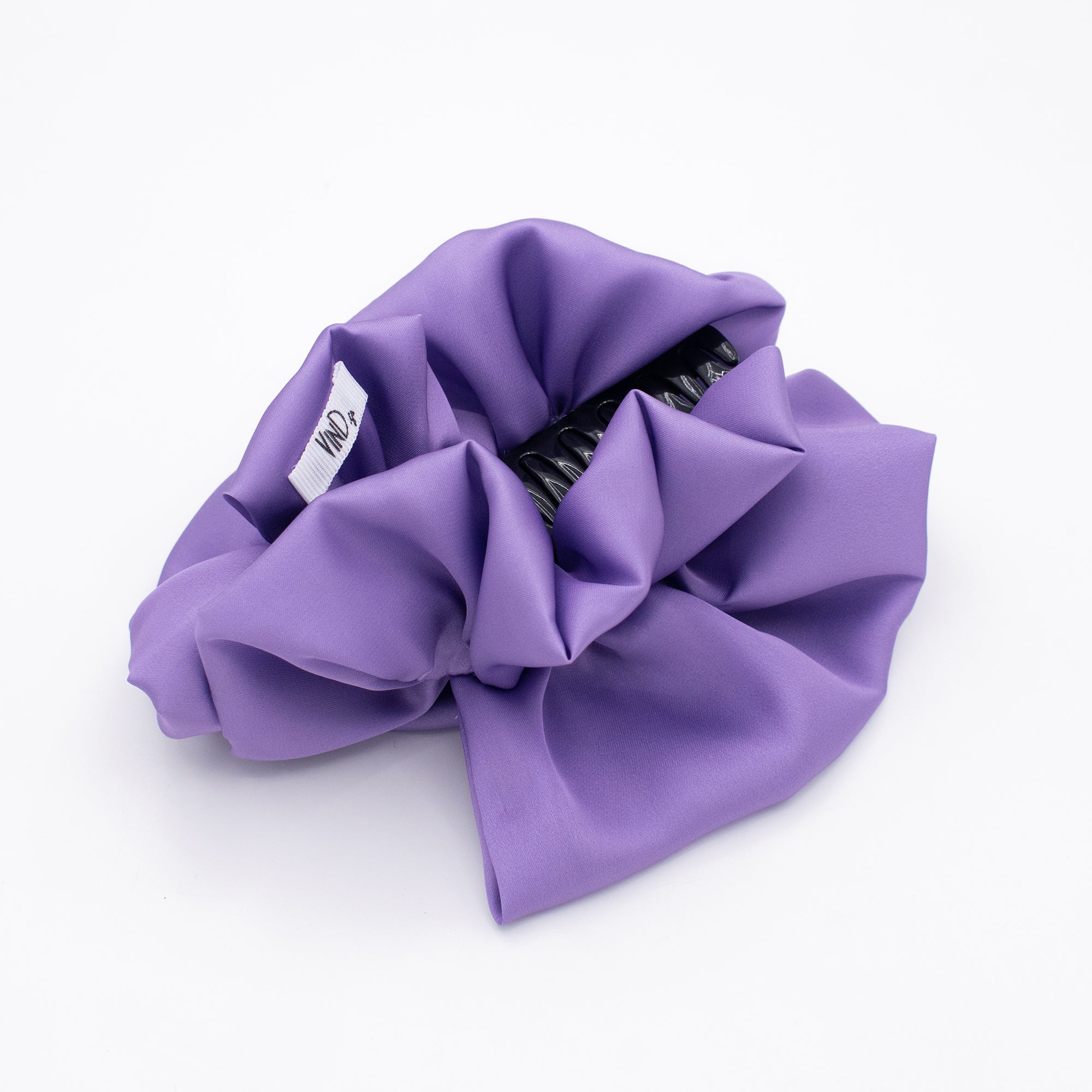 PURPLE: Klammer, με μονόχρωμο σατεν ύφασμα