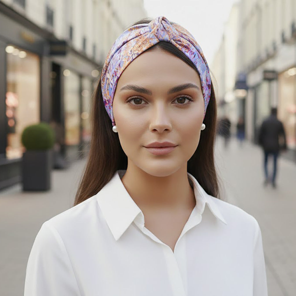 LILIAN: Bandana κορδέλα μαλλιών, με spring floral pattern