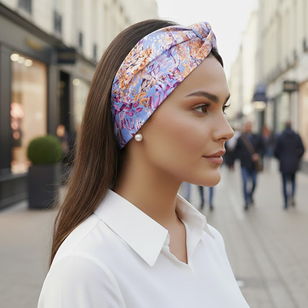 LILIAN: Bandana κορδέλα μαλλιών, με spring floral pattern